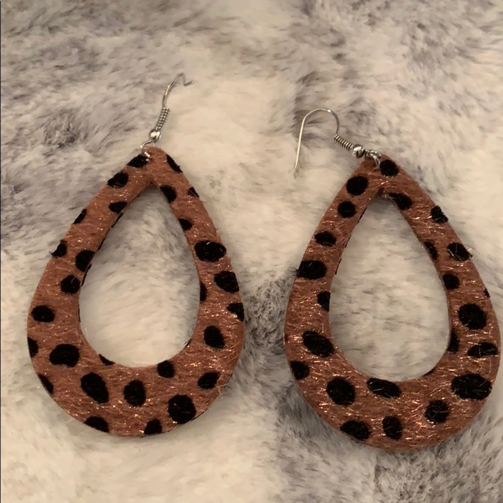 3/$20 Faux Leopard Earrings